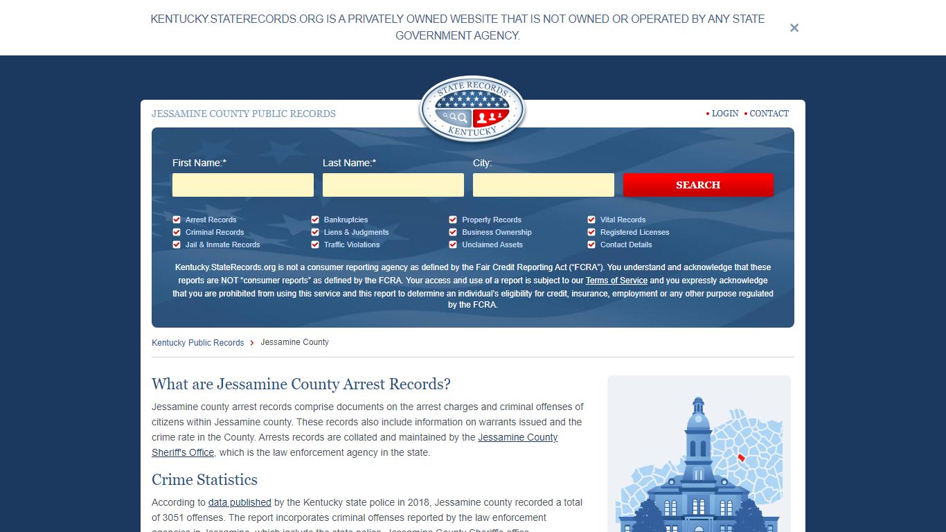 Jessamine County Arrest, Court, and Public Records | StateRecords.org
